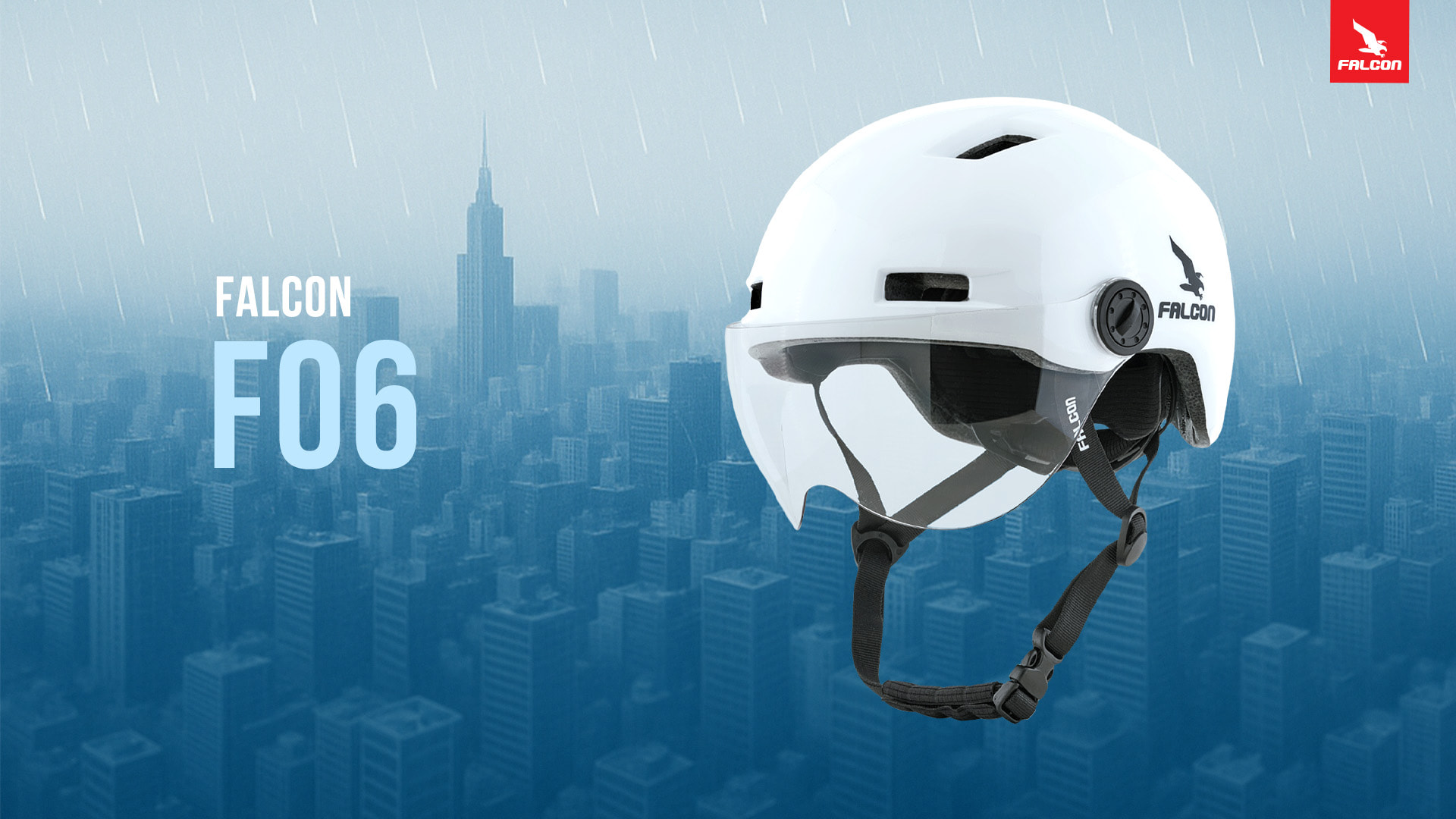 Mũ bảo hiểm có kính falcon F06