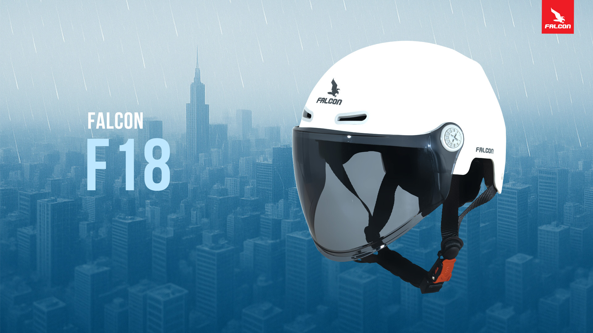 Mũ bảo hiểm có kính falcon F18