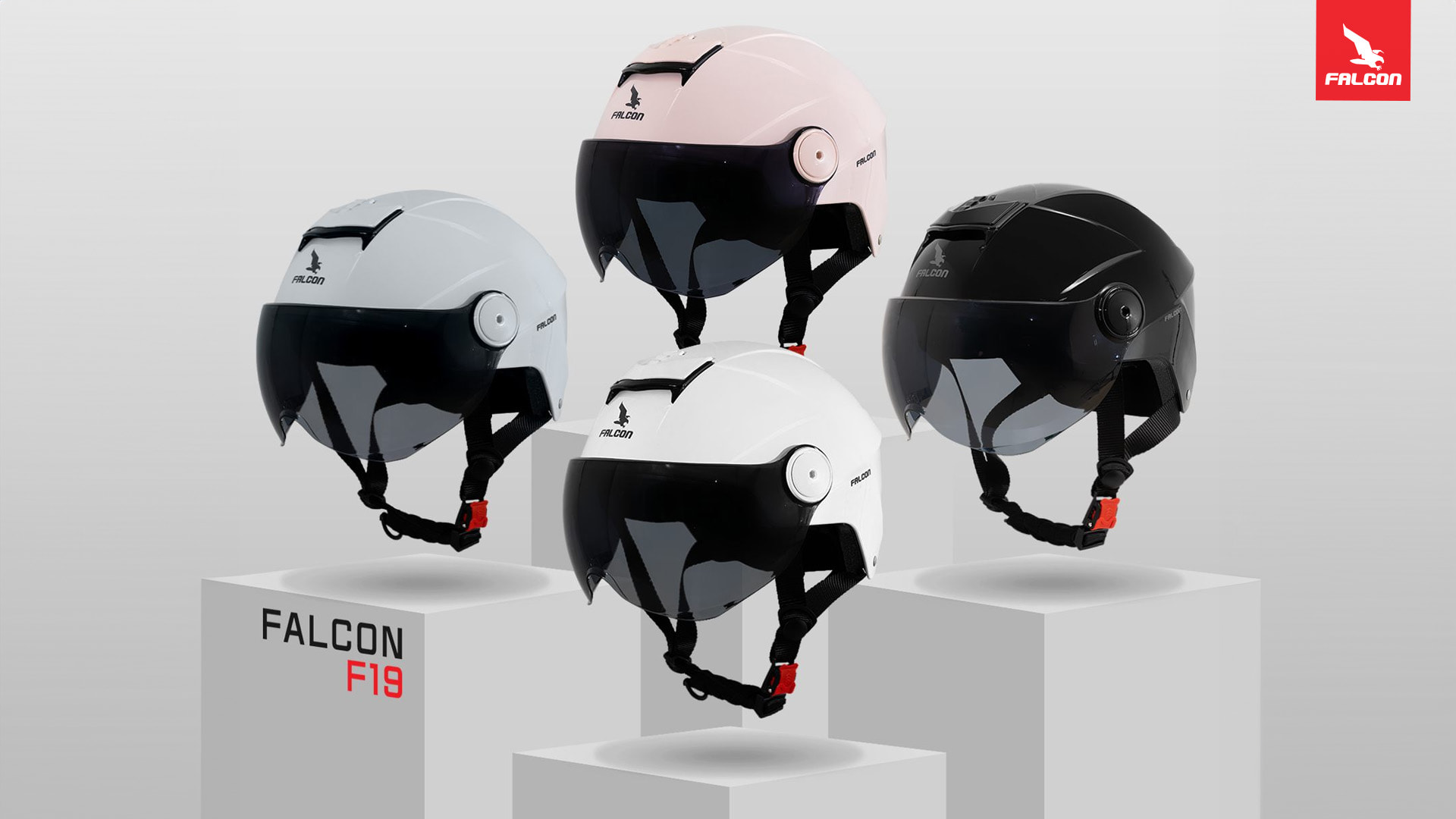 mũ bảo hiểm có kính Falcon F19