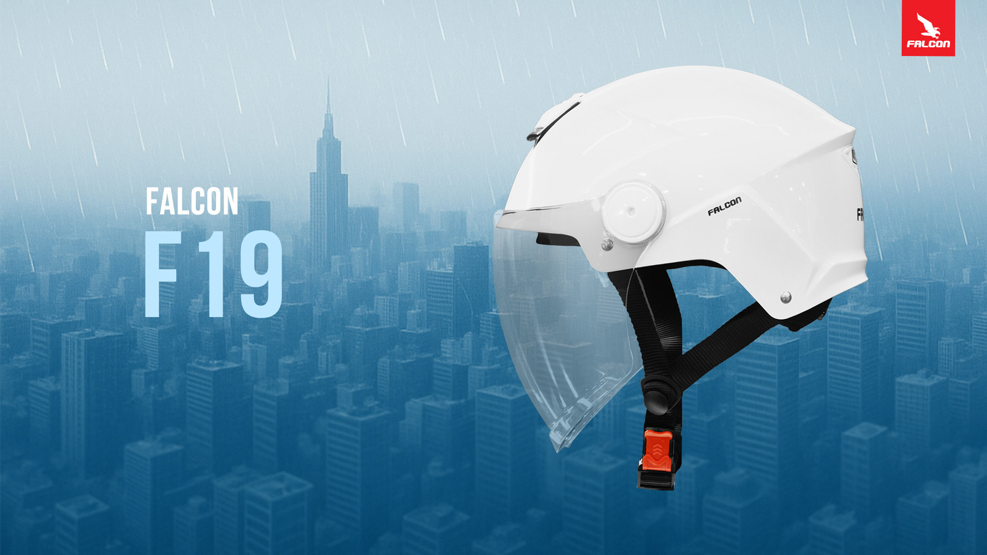 Mũ bảo hiểm có kính falcon F19