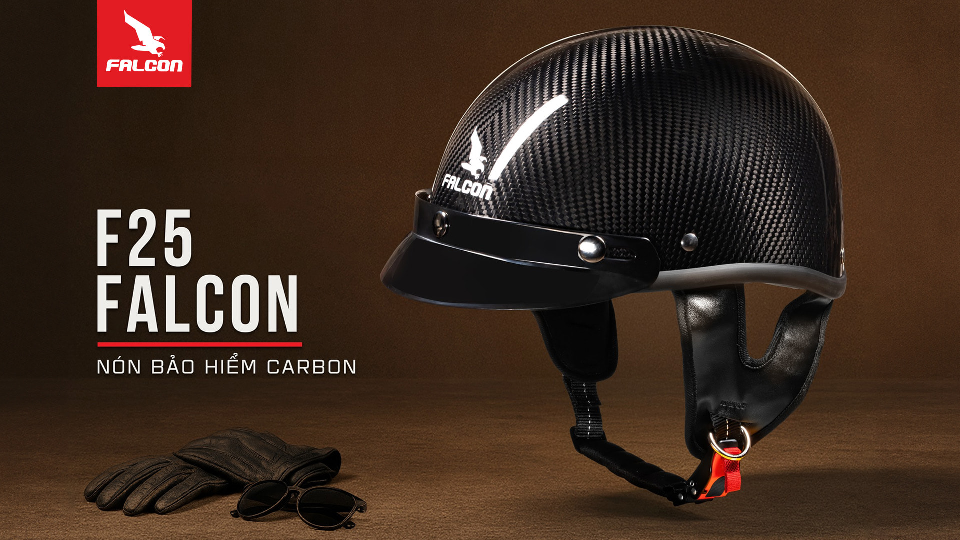 Mũ bảo hiểm carbon Falcon F25
