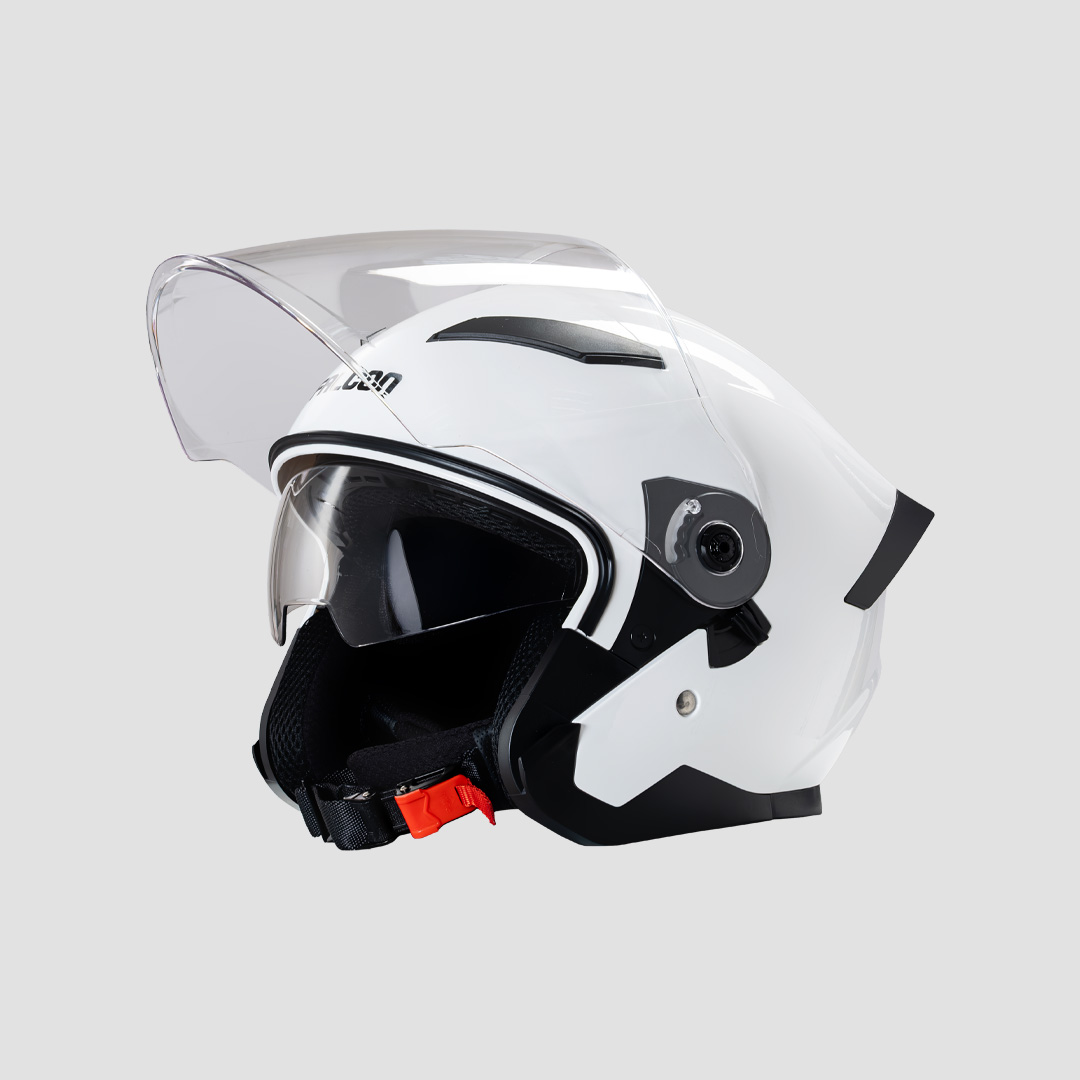 non-bao-hiem-3-4-falcon-f15-mau-trang Nón bảo hiểm 3/4 Falcon F15 màu trắng nhám