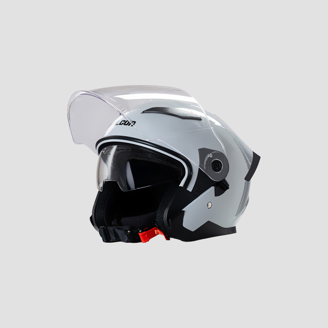 Nón bảo hiểm 3/4 Falcon F15 màu xám xi măng