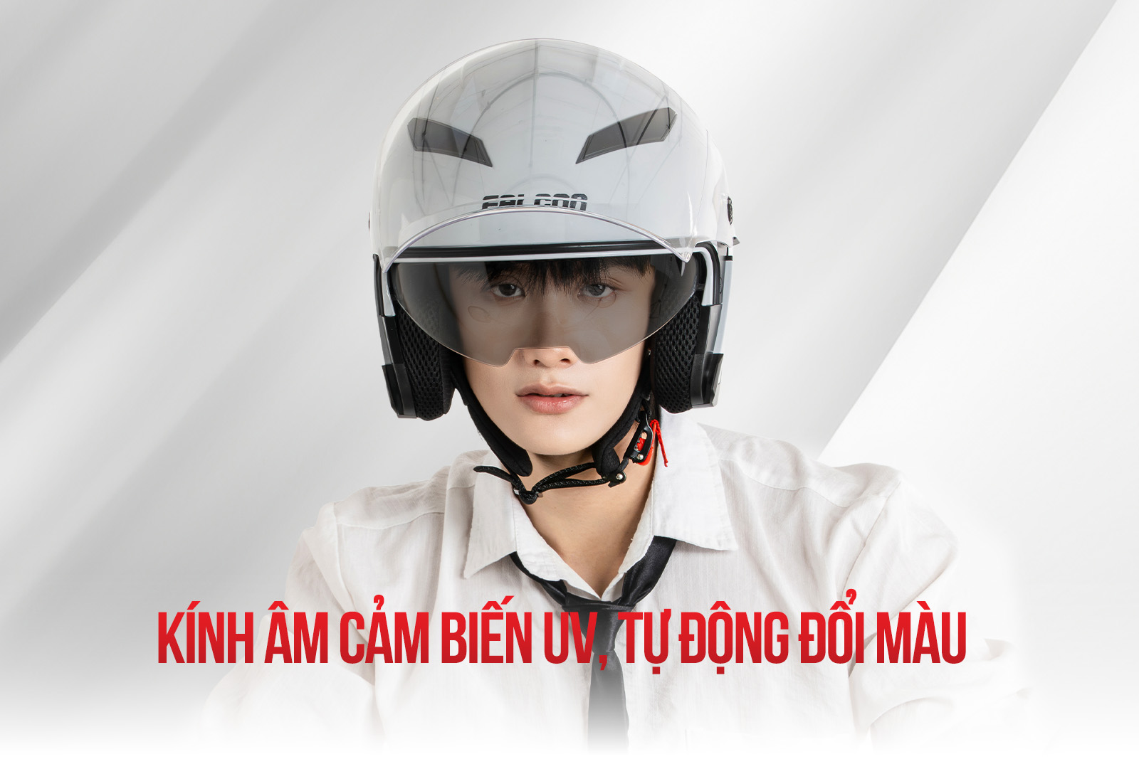 Nón bảo hiểm Falcon F15 có kính âm